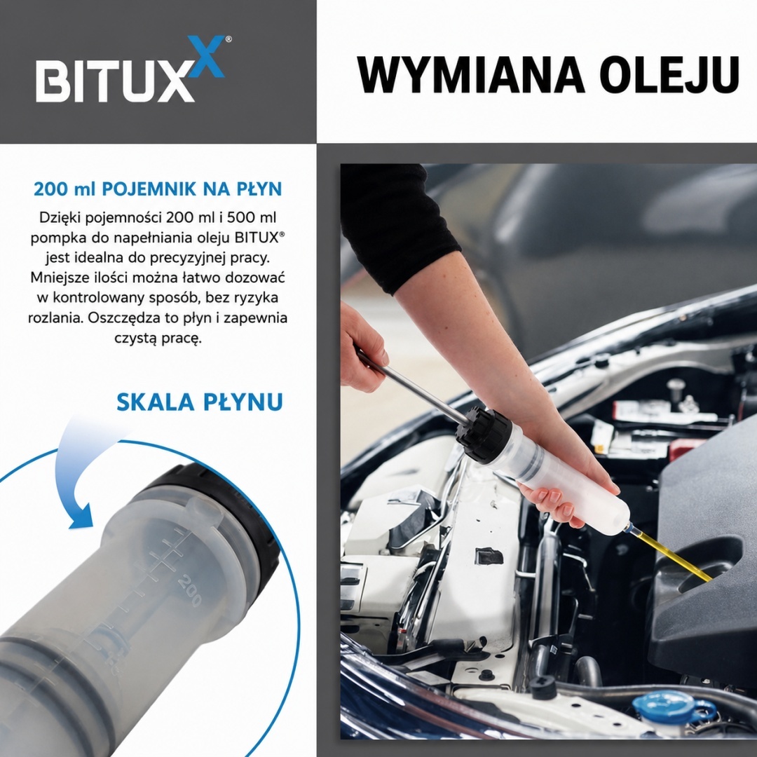 Pumpa pro plnění a odsávání kapalin BITUXX 200 ml + 500 ml MS19893